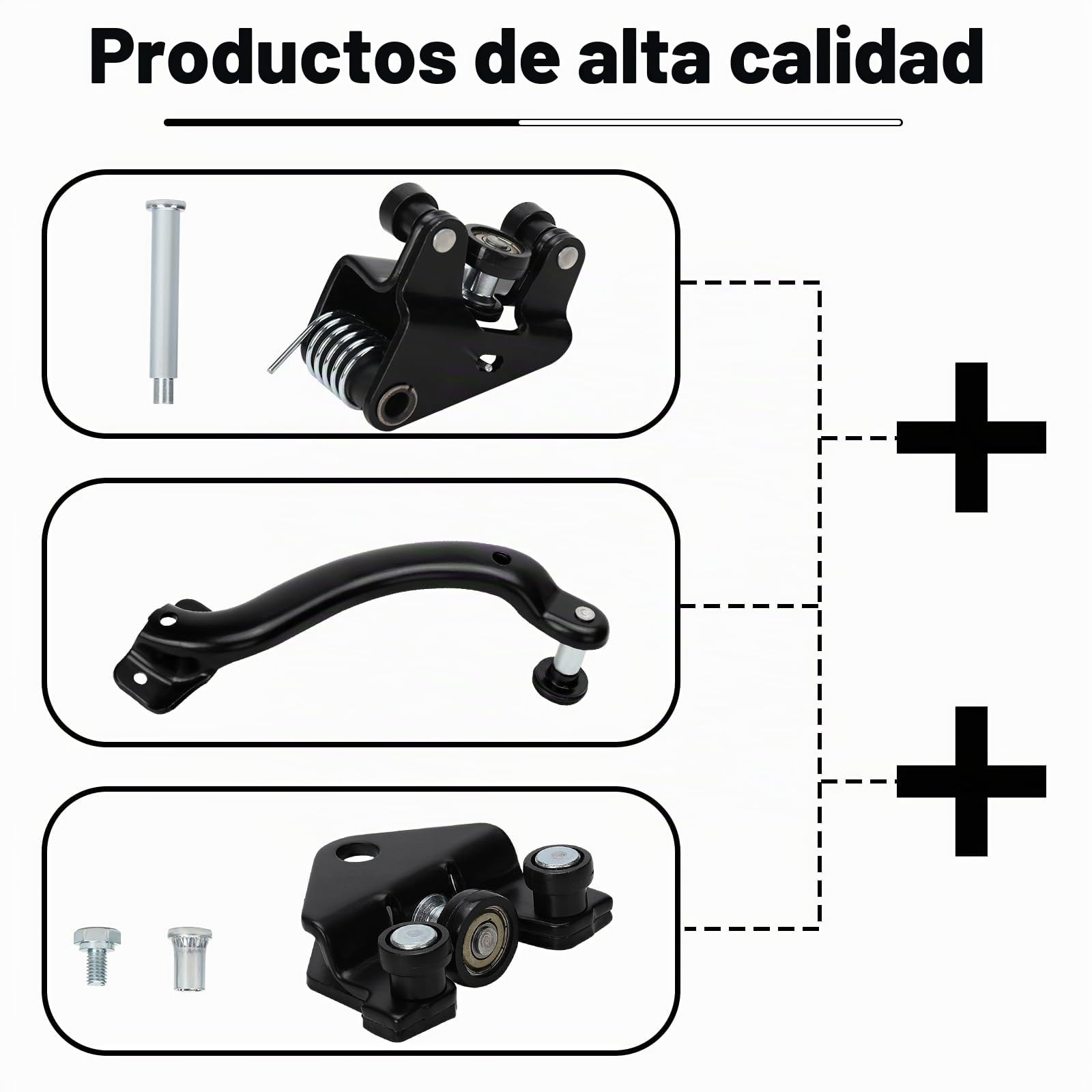 Guía de Rodillo de Puerta Corredera Reemplazo para 2001-2015 Renault Trafic Nissan Primastar Opel Vivaro, Rodillos de Puerta Corredera Inferior Derecha 7700312370 770312372 7700312012