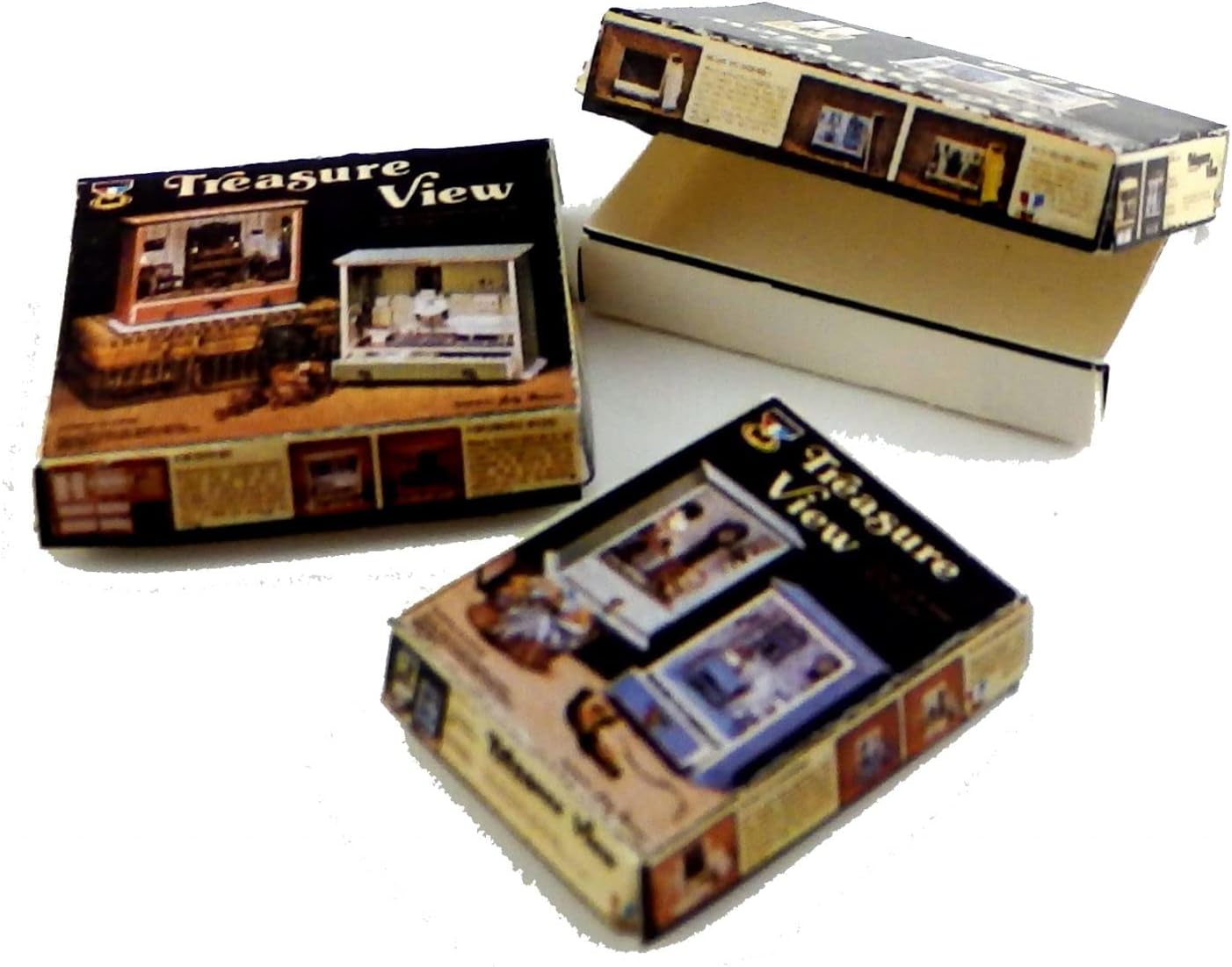 Dollhouse Treasure View 3 Box Kit Miniature Dollhouse Shop Store Accessory, Dollhouses Amazon