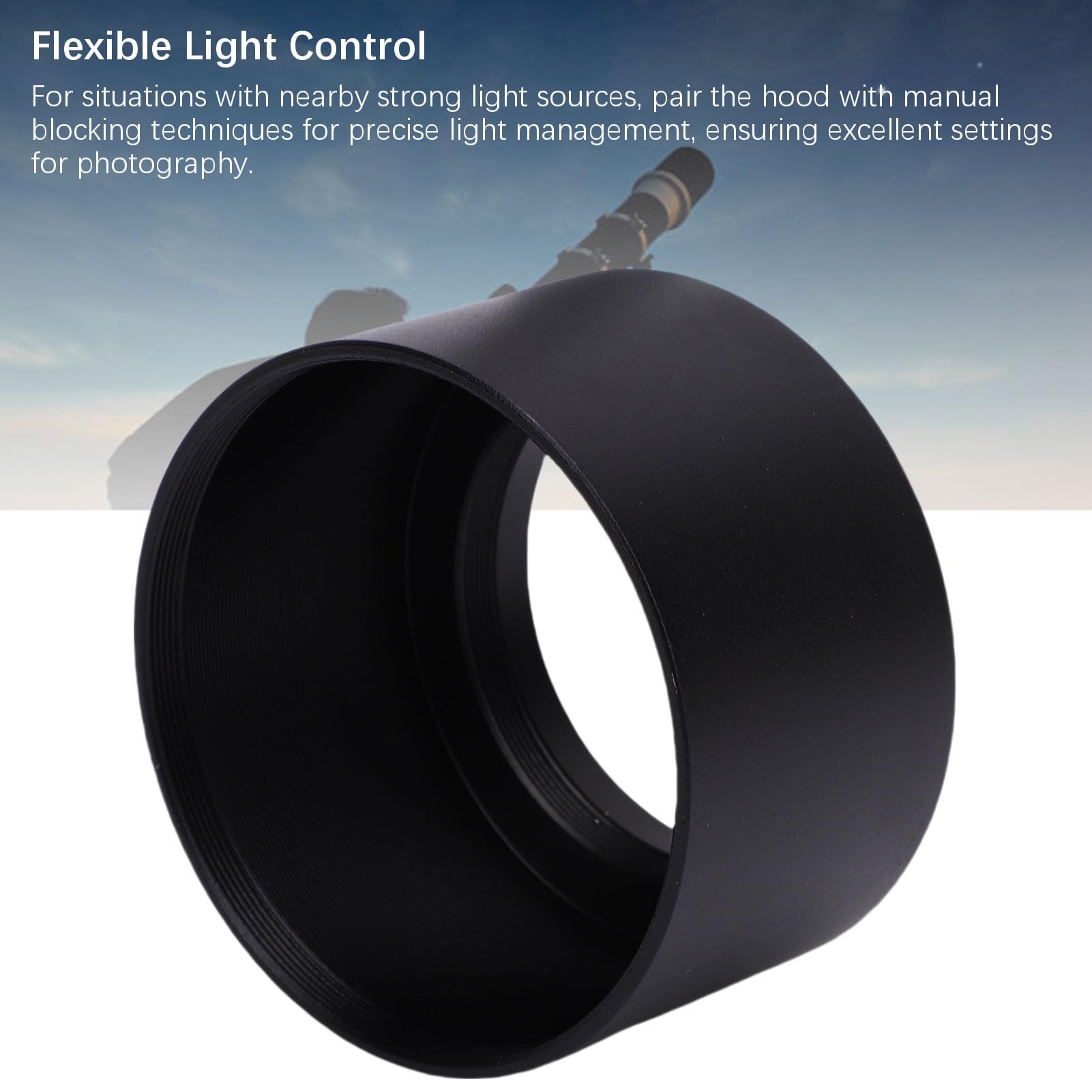 VBESTLIFE Paraluce per Telescopio Astronomico per Seestar S50, Bordo M62X0.75mm Fondo M48X0.75mm, Lega di Alluminio, Accessori per Telescopio