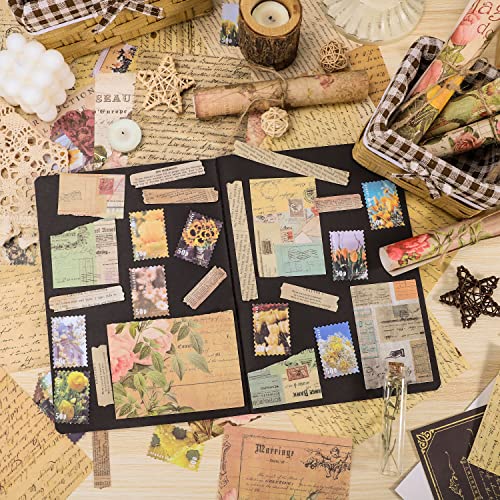 image for GNILLKO 300PCS Vintage Scrapbooking Supplies Scrapbook Paper Journalin