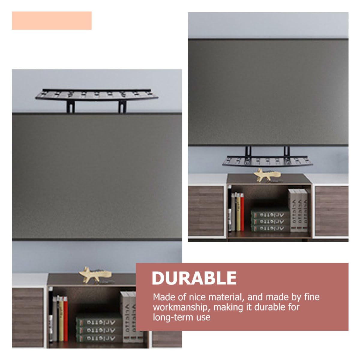 Support de Routeur Mural Noir sans Perçage en Acier Laminé à Froid