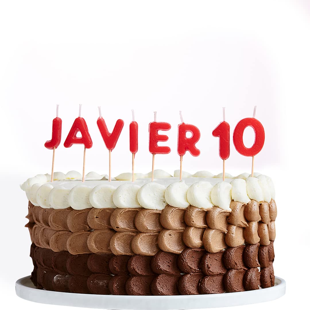 Velas de cumpleaños personalizadas. Escoge el nombre, edad y el color de las velas. Compra solidaria