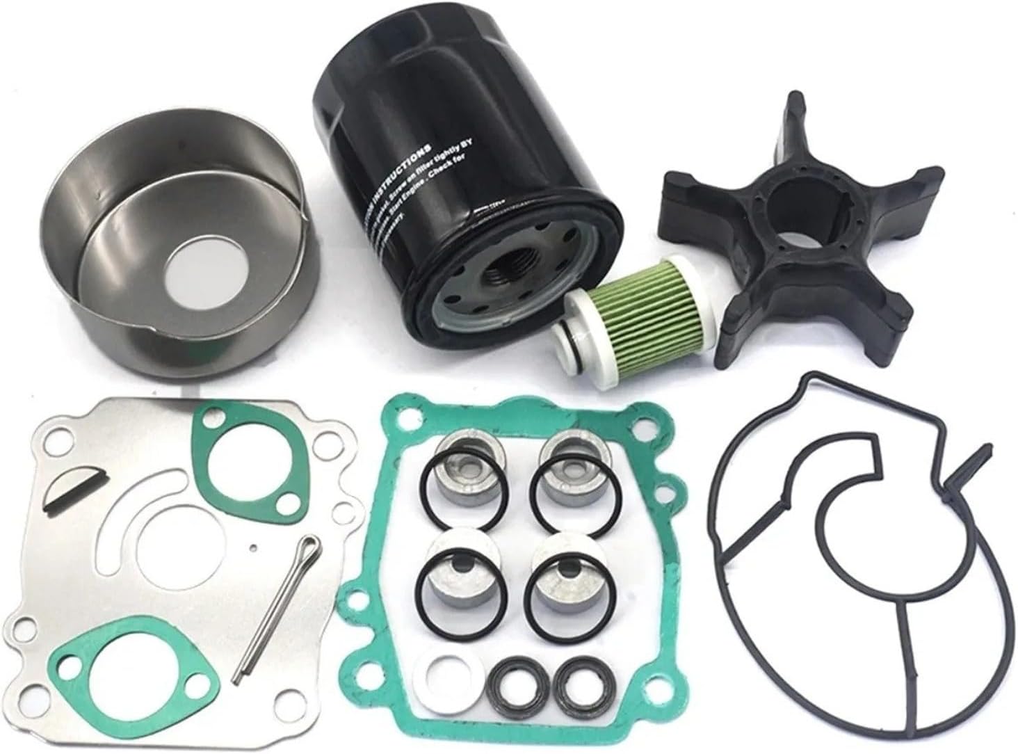 Auxiliary Cooling Water Pump Maintenance Kit Outboard Water Pump Repair with Zinc Anode Gasket Filter for Suzuki 100 115 140 HP DF100A DF115A DF140A 2013+