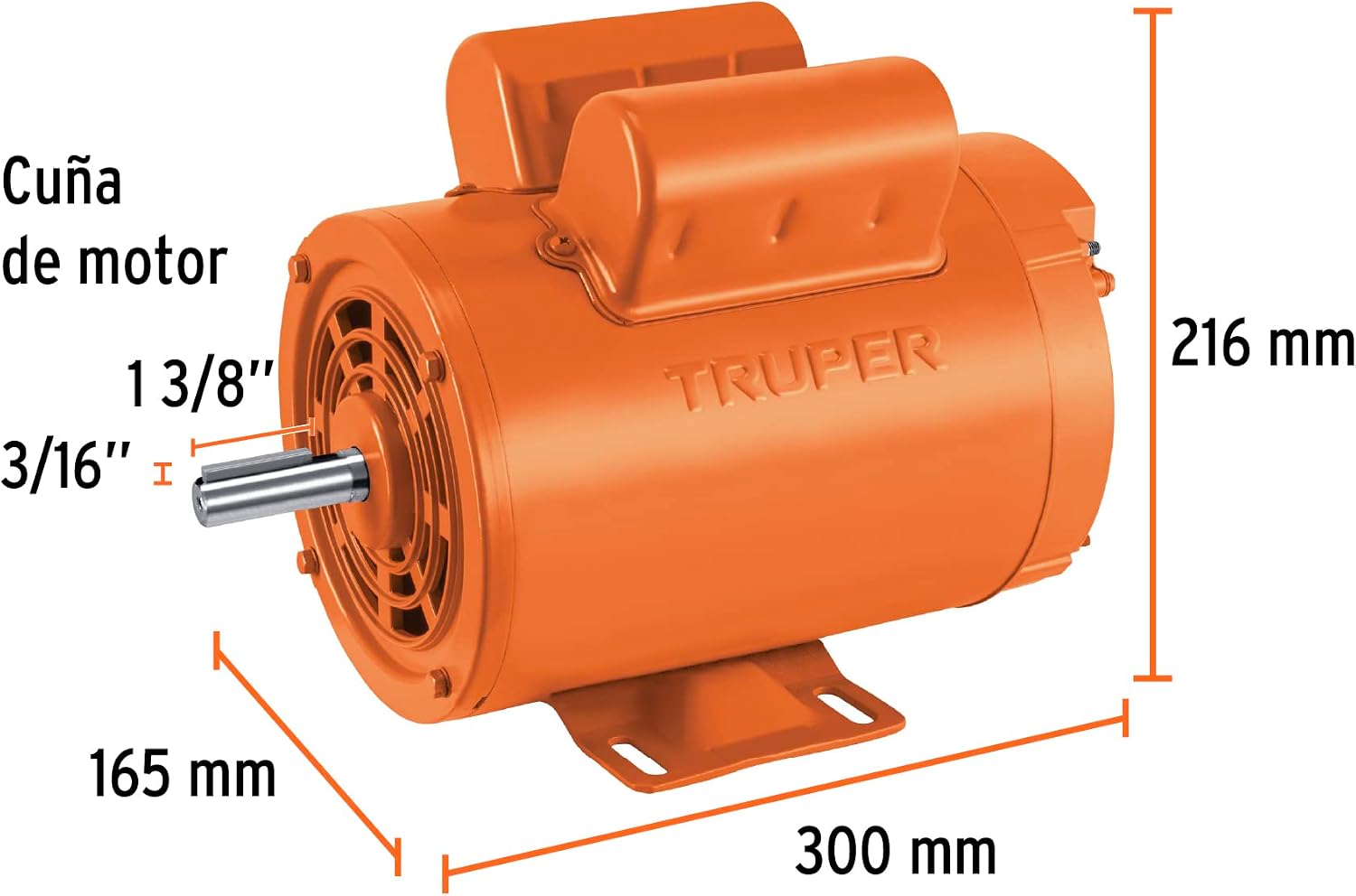 TRUPER MOE-2A Electric Motor with dimensions