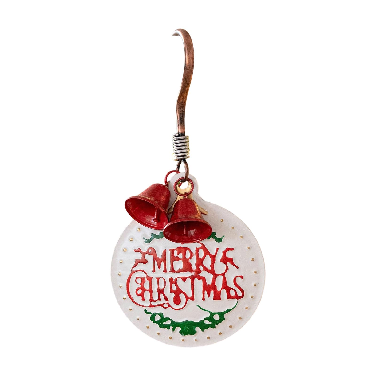 carotoe Merry Christmas Door Hanger Sign for Front Door Chrismas Welcome Wreaths Sign with Bells Wall Xmases Tree Ornament Christmas Hanger Wreath
