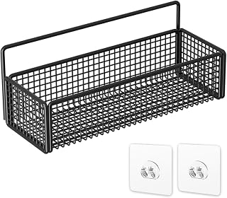 KOLAKO Shower Shelf, Shower Shelf, No Drilling, Self Adhesive Shower Storage, Black Metal Shower Organizer, Wall Mounted Shower Shelves, Stainless Shower Tidy for Bathroom