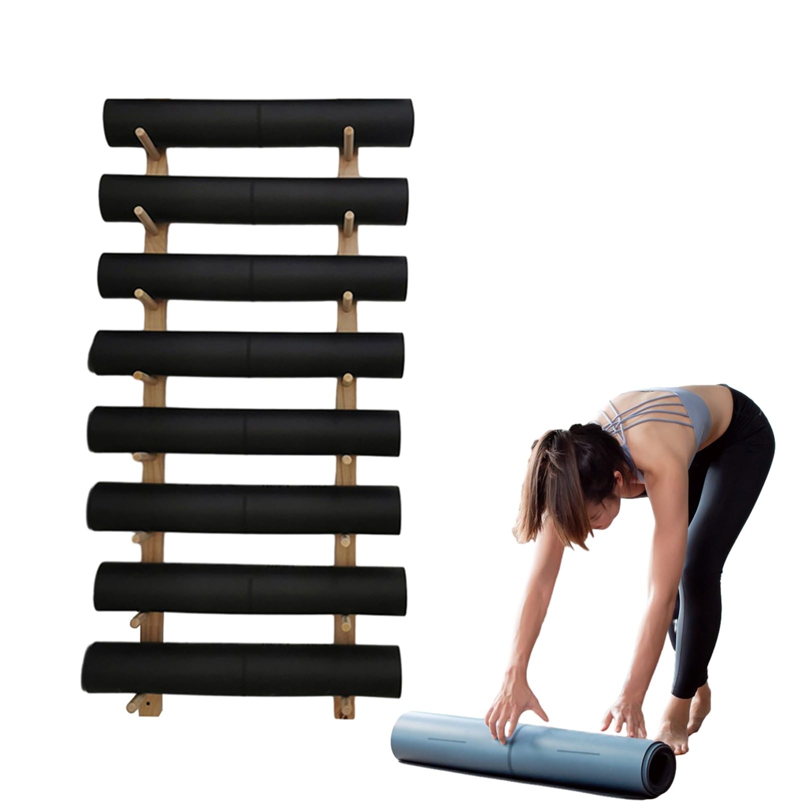 Support mural pour tapis de yoga : fini le désordre de fitness au salon