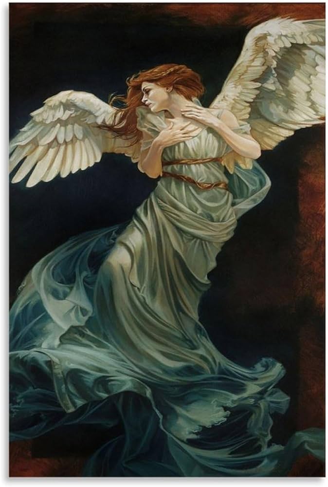 Amazon.co.jp: 美しい天使の女性アートポスター ポスター装飾絵画