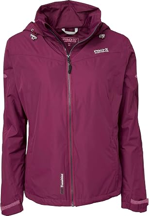 PRO-X elements Womens Anorak Jacket, Burgundy, Size 10, for Outdoor Enthusiasts