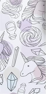 Mind Reader WALLUNI-ASST Unicorn Locker, Repositionable, Magnetic Wallpaper, Removable Decorative Wall Covering, Multi-Color