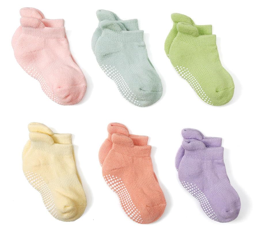 Closecret Non Slip Grip Ankle Baby Socks 6 Pack for Toddler Boys and Girls Kids,Infant Cute Cotton Baby Socks - Review, Price and Buying Guide