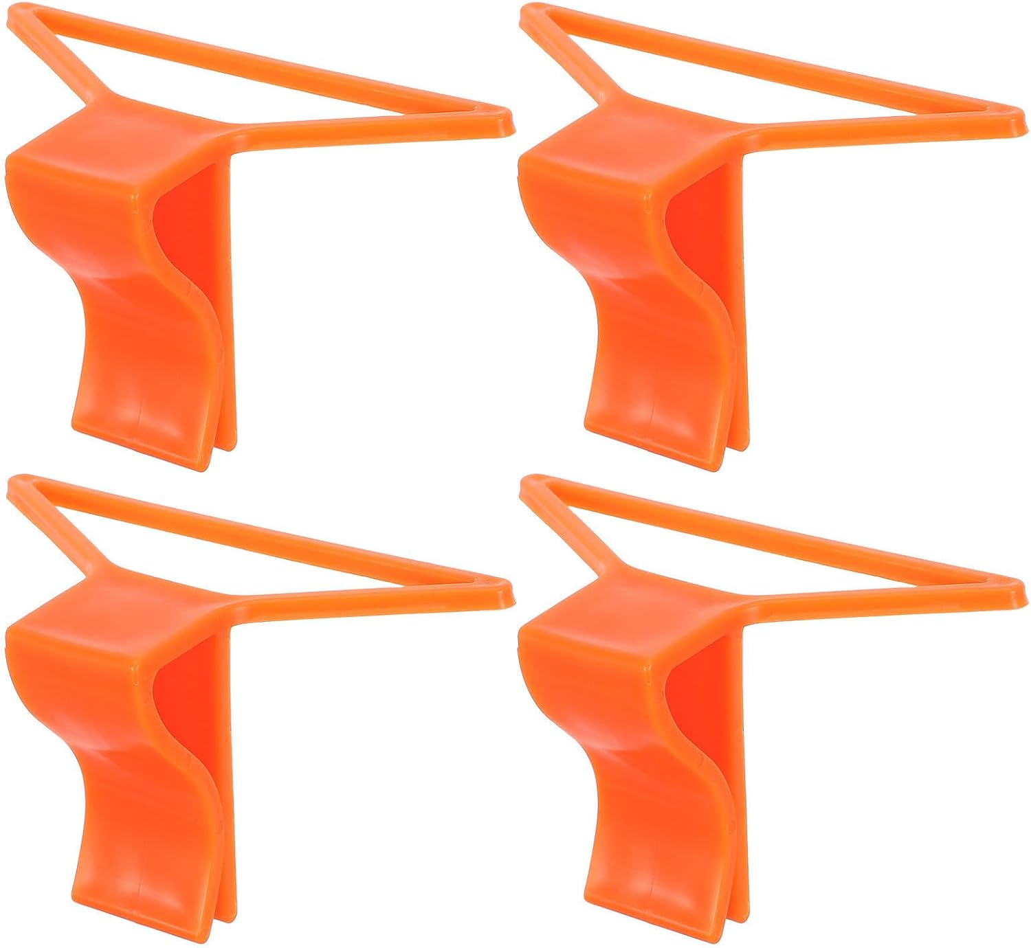 LABRIMP 4pcs Paint Brush Clips for Bucket Lightweight Abs Paintbrush Holders that Minimize Stains Anti-drip Paint Can Tool Hangers for Woodworking and Art Projects in Orange