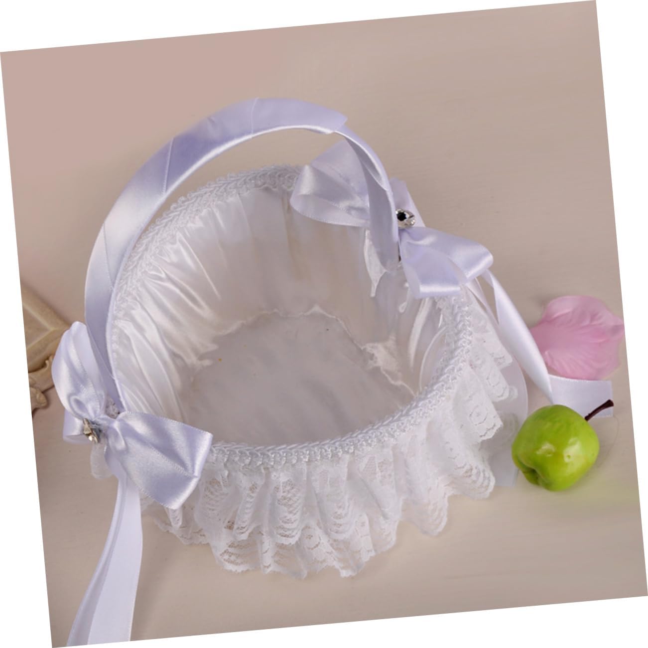 IMIKEYA 3pcs Girl for Weddings Wedding Baskert for Wedding White
