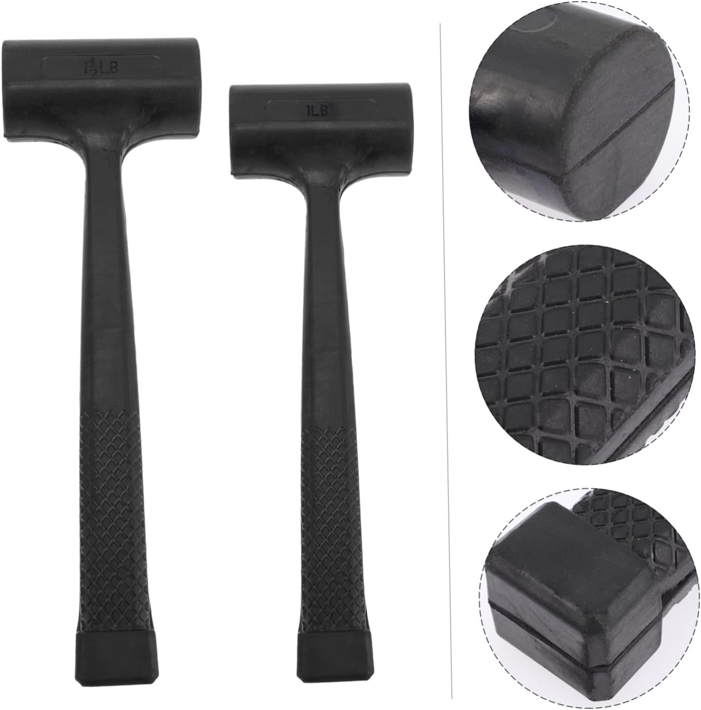 2pcs Non- Rubber Hammers for Tile Installation Shock-resistant Mallets for Flooring Carpentry and Home Renovation Double- Design