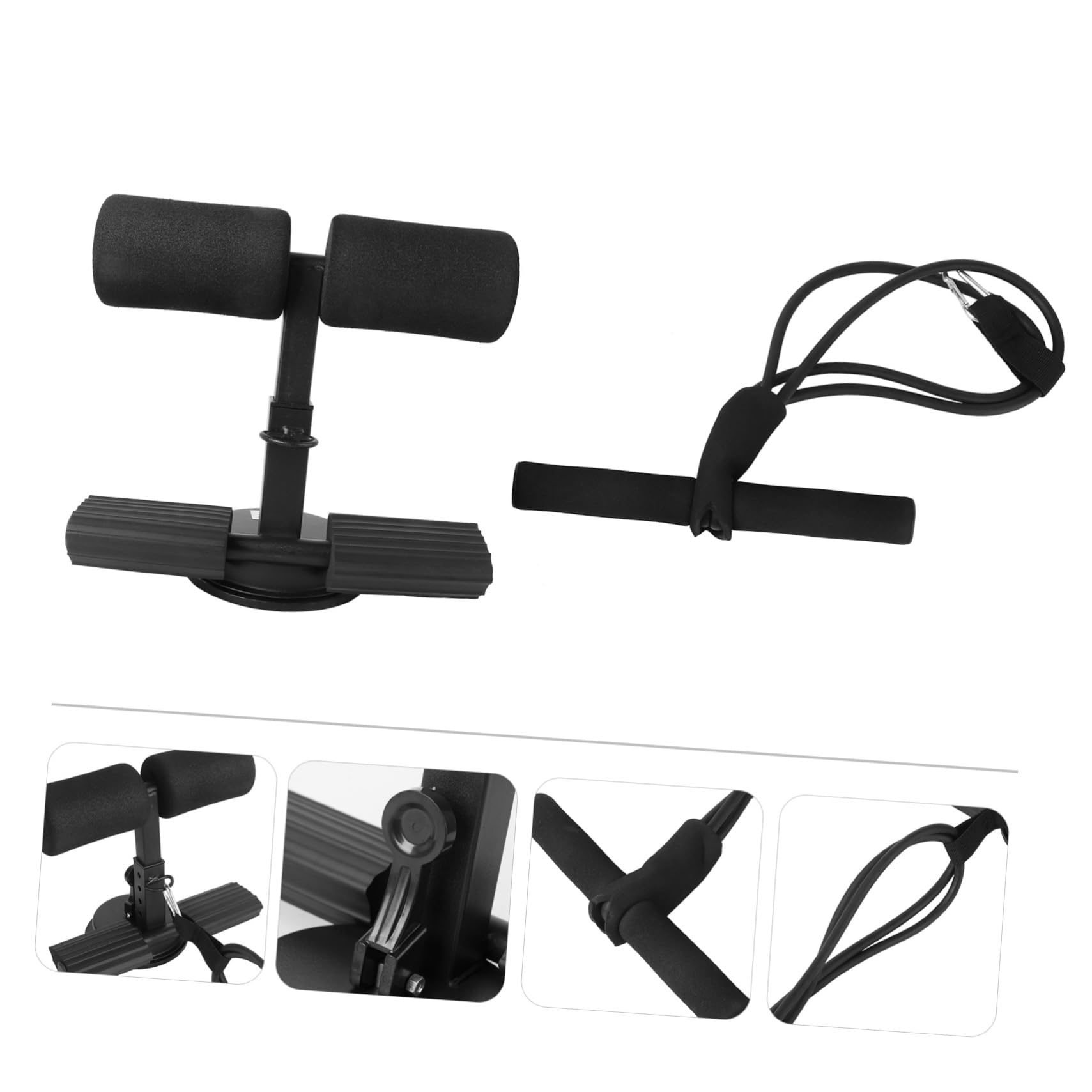 GAROZATION Fitness Equipment Sit-up Aid Portable Spring Exerciser Thickened Wrapping for Safety Random Color