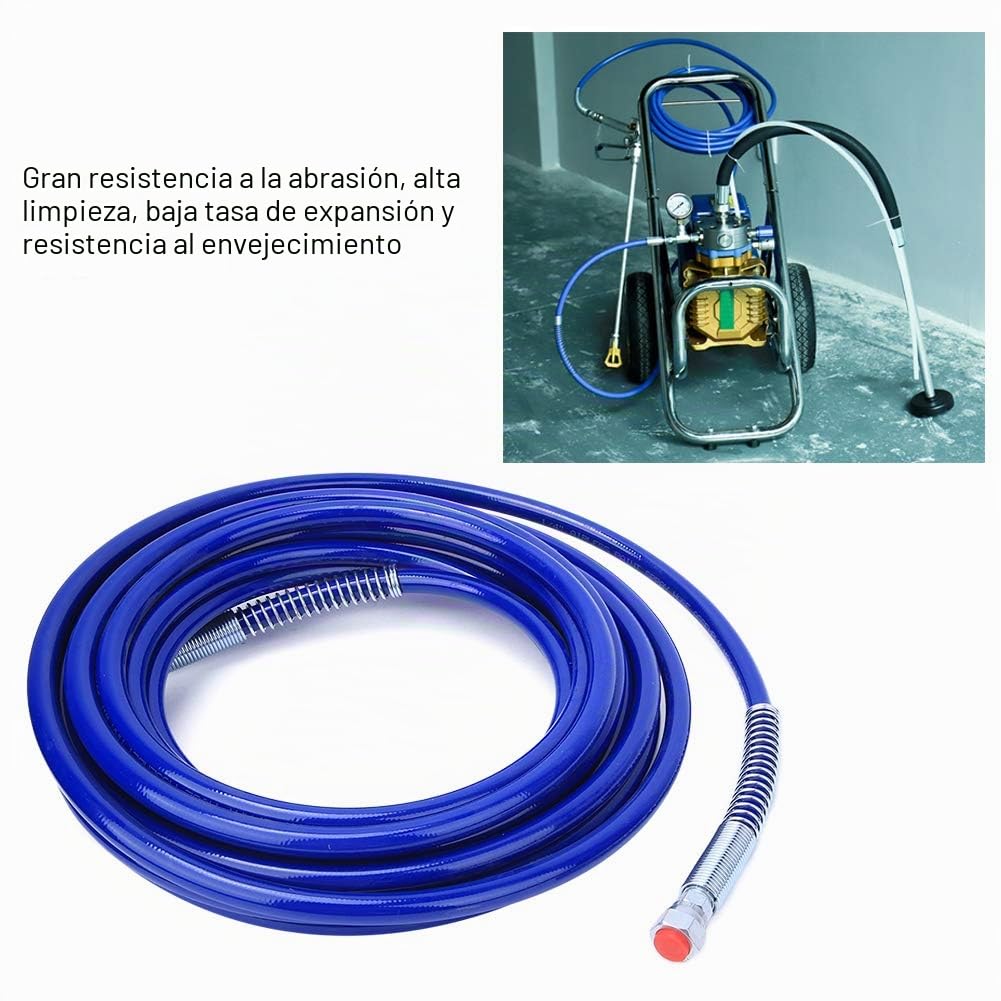 Manguera de pulverización de pintura de 1/4 pulg., Manguera de pulverización de pintura de 10 metros 3265Psi, tubo de fibra flexible de pistola pulverizadora sin aire