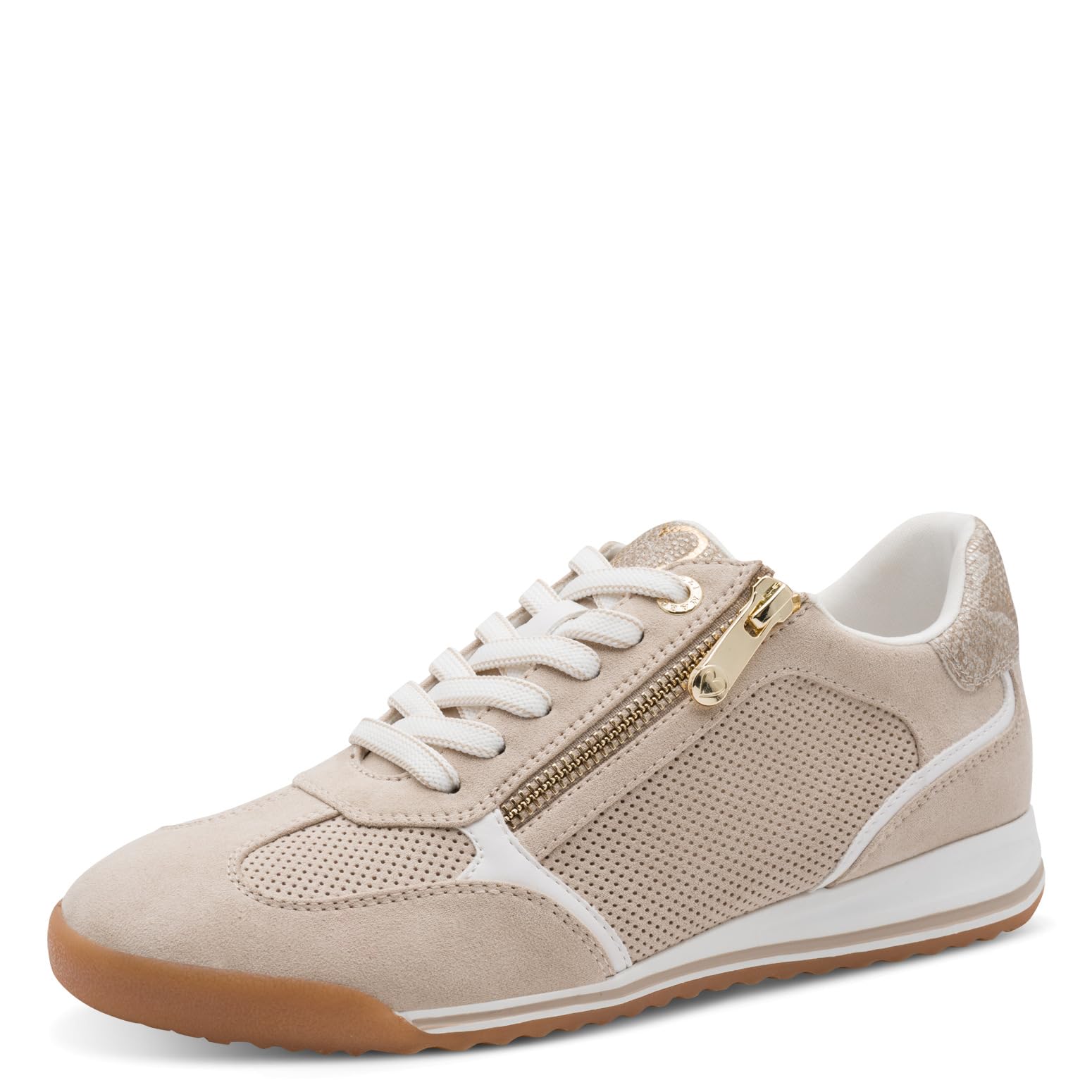 MARCO TOZZI Women's Sneaker Soft Feel Me Removable Footbed Soft Lining Modern, Beige (Dune), 8.5 UK