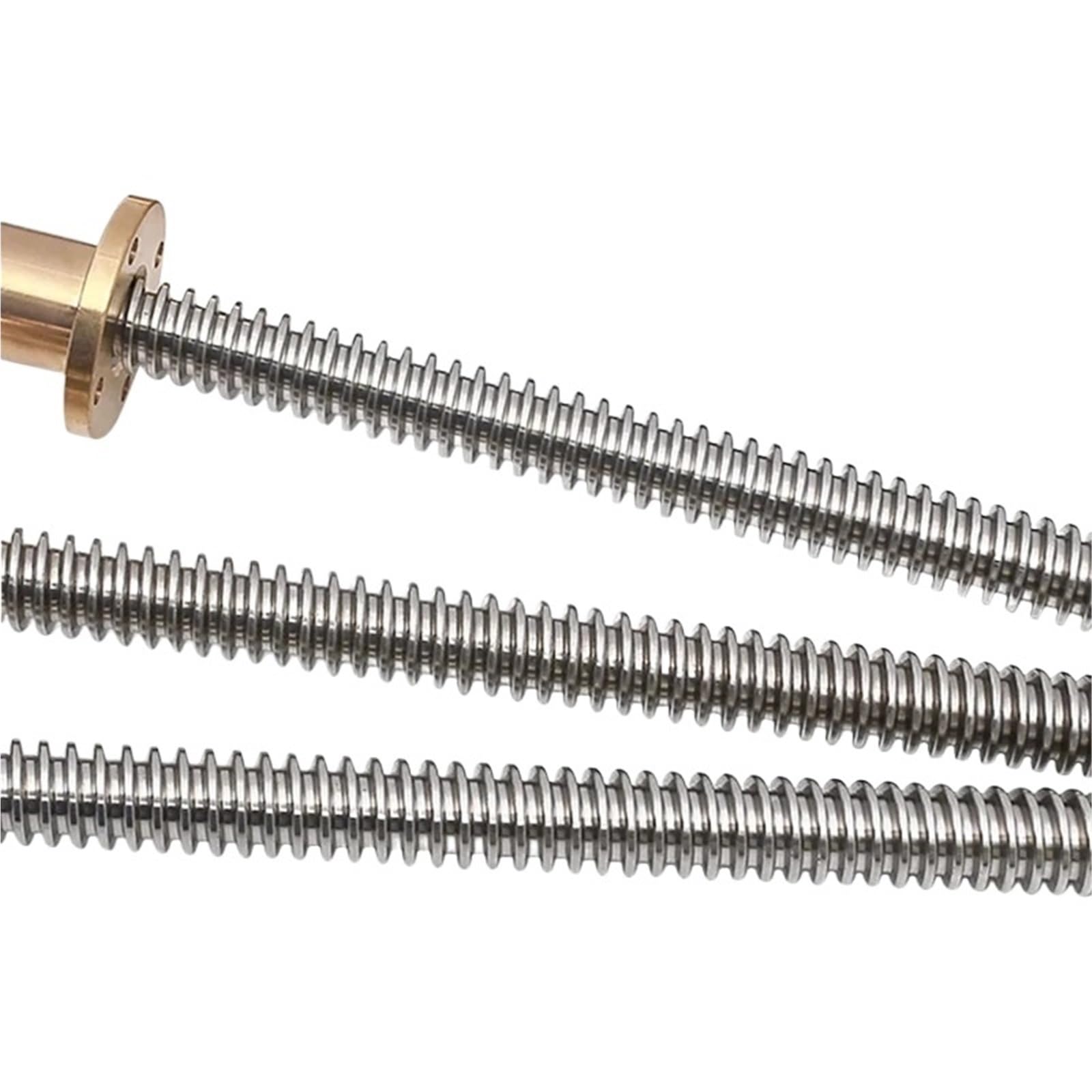 Husillo de bolas CNC de movimiento lineal Tornillo trapezoidal de acero inoxidable T14*3 + tuerca de brida, 100, 150, 200, 250, 300, 350, 400, 450, 500, 600, 800, 900, 1000 mm(100MM)