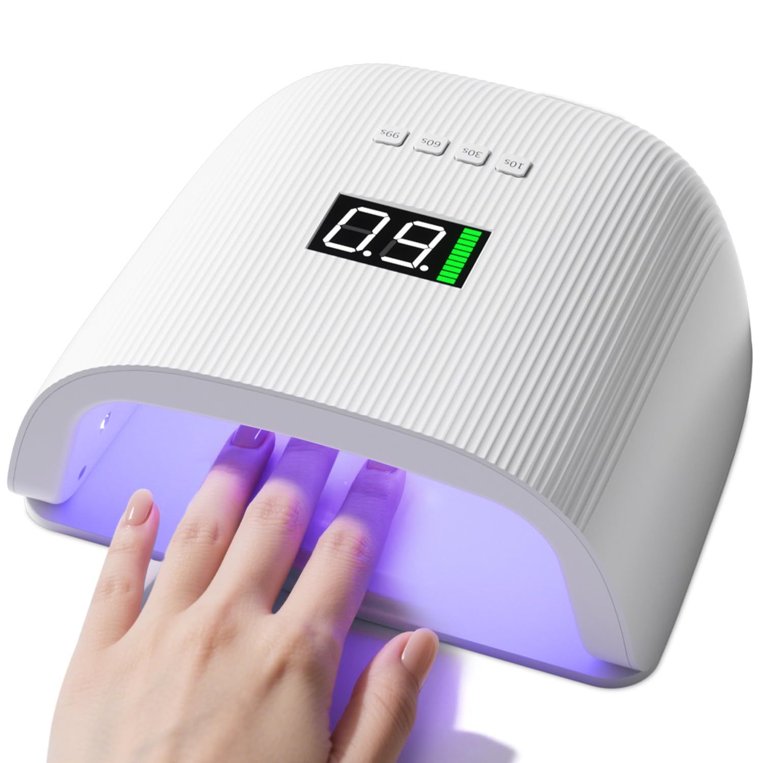Rechargeable LED Nail Lamp, 72W UV Nail Light with 24 Powerful Beads