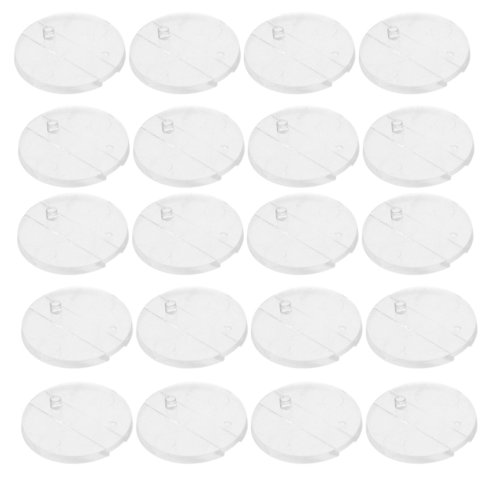 Mipcase 30 Bases Transparentes Para Figuras De Acción 1.18In Redondas De Plástico - Soporte Elevador Para Exhibición Estable De Miniaturas Y Coleccionables