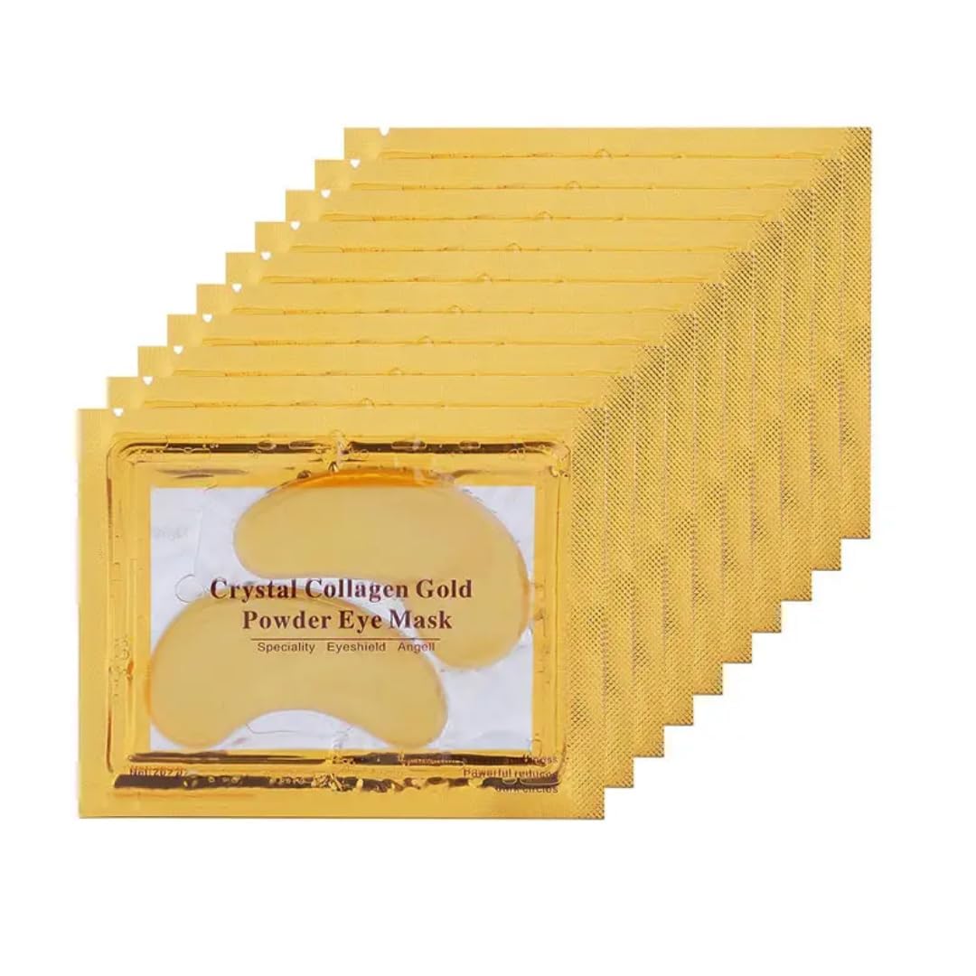 24K Gold Under Eye Patches with Collagen, Deep Hydration & Anti-Aging Treatment pack of 12