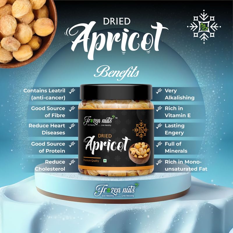 Image of FROZEN NUTS Sun Dried Apricot (Jardalu Khumani) 1 Kg - Natural Dried Apricots Dry Fruit, Seedless, Sweet & Fresh, Healthy Snack, Rich in Fiber & Antioxidants