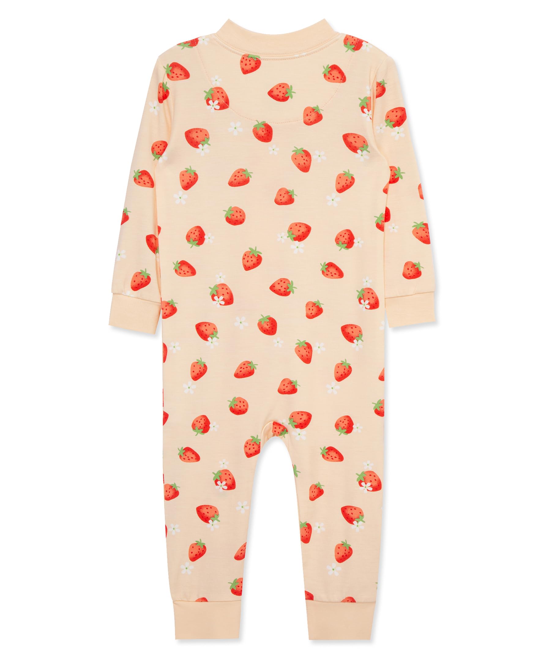 Carhartt Kid's CM9738 Long-Sleeve Printed Coverall - Girls - 6 Months - Peach Amber