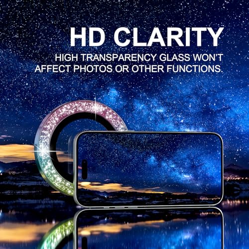 Eviter les rayures sur l'objectif Phone 17 Pro grâce au verre trempé 9H à paillettes - 5