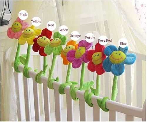 Miniatura 6 de 16 piezas de felpa artificial de girasol margarita de juguete flexible para cortina con hebilla de amarre para cumpleaños, boda, fiesta, regalo,