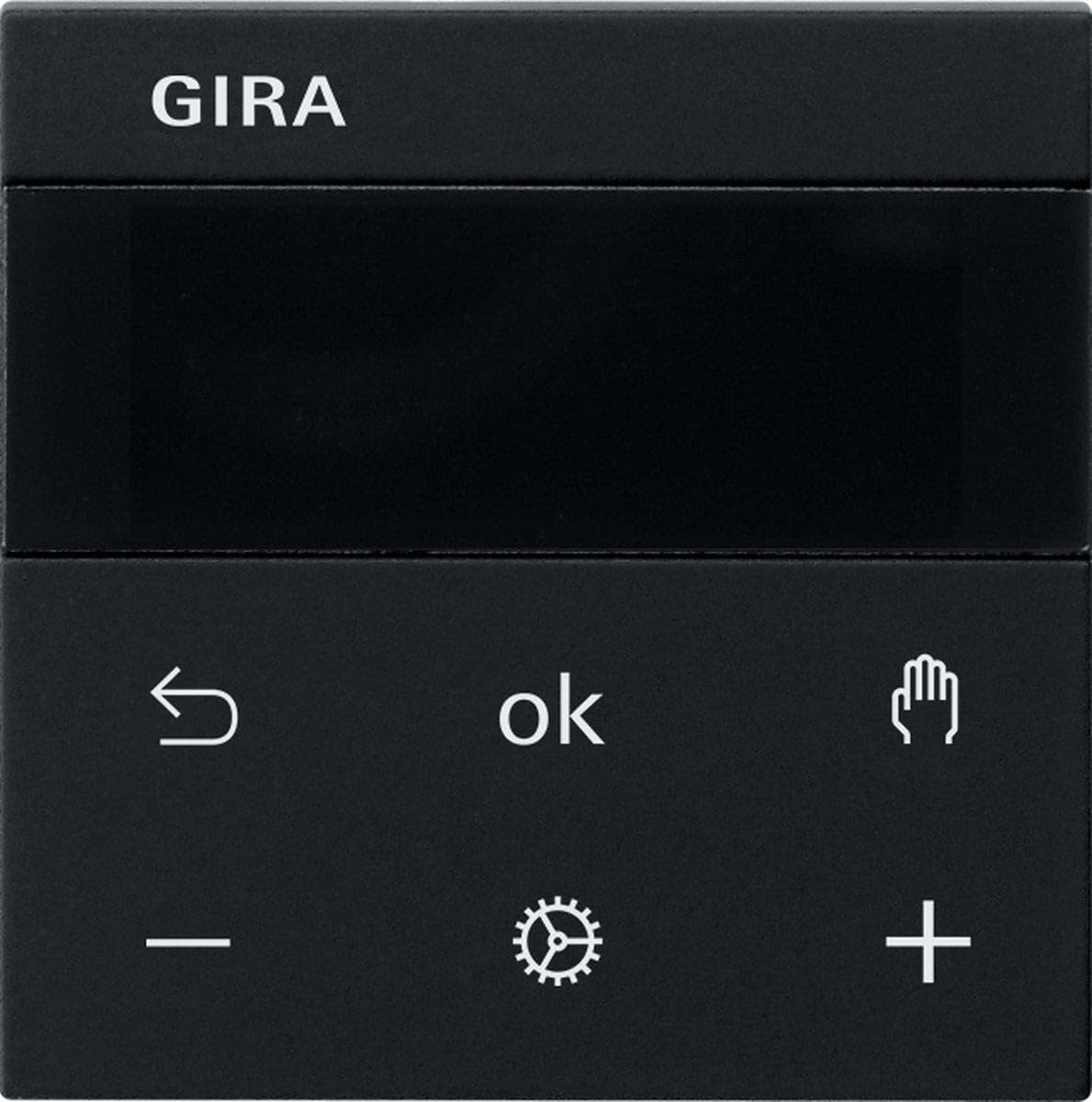 GIRA Raumtemperaturregler Display System 5393005 Schwarz matt, Aluminium, 21 x 16 cm | Aluminium