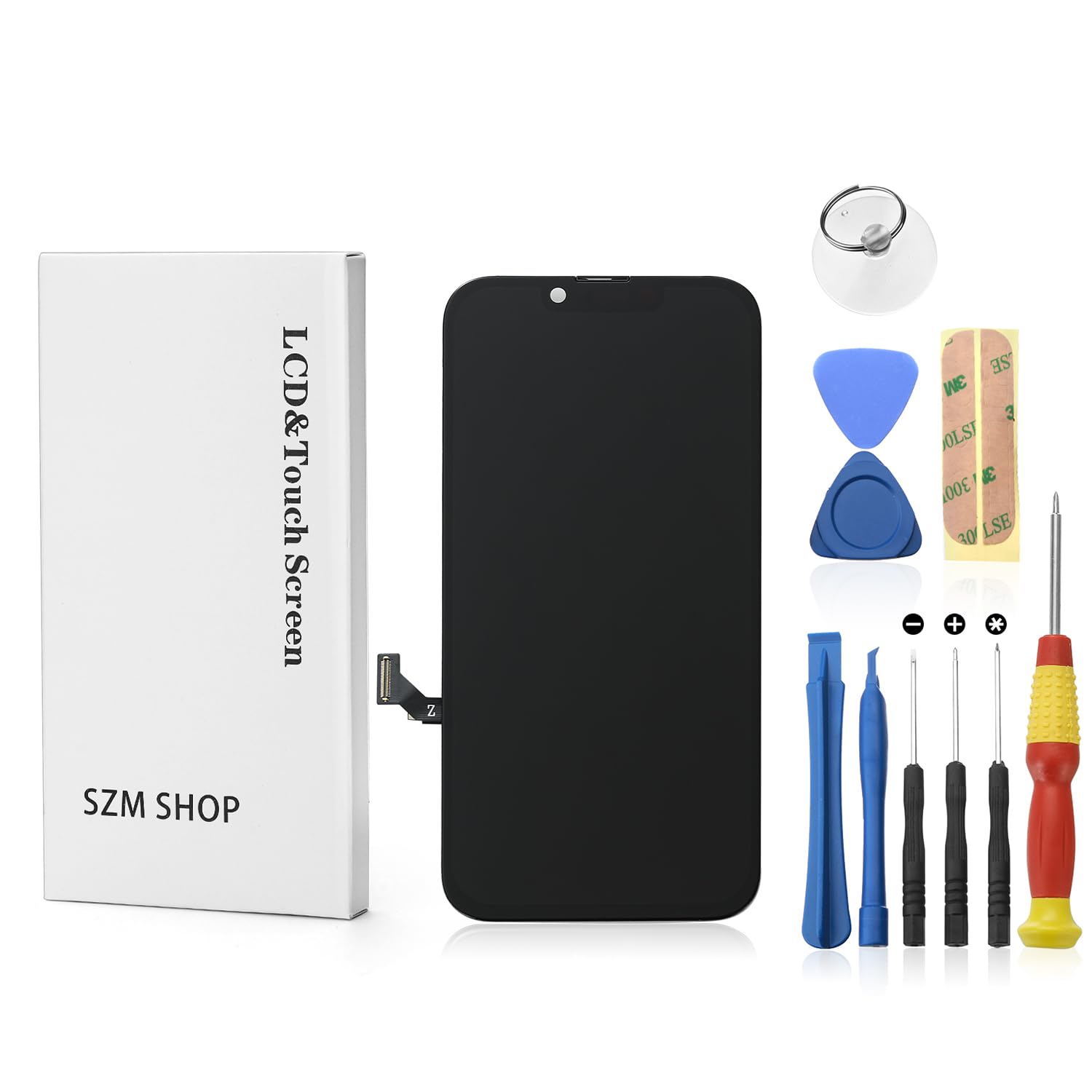 Amazon.co.jp: SUNZEMIN iPhone14 フロントパネルセット（フロント