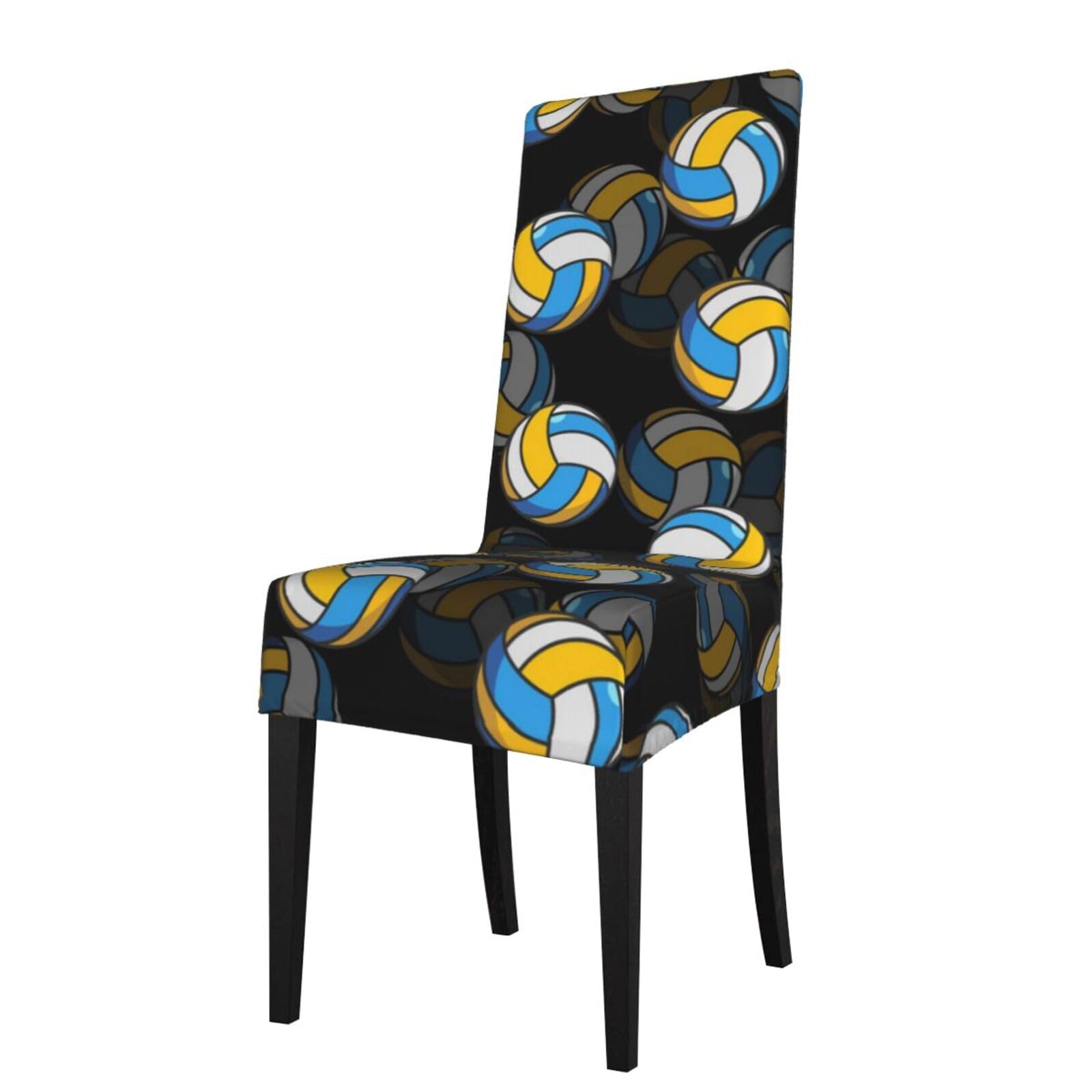LKYMOH Volleyball, Chair Covers Stretch Chair Slipcovers for Dining Room, for Party Pet Protection Universal Fit Soft Polyester