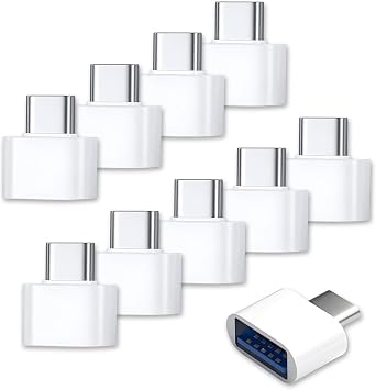 10 Pack USB-C to USB Adapter, USB Type-C to A Female for Flash Drive, Mouse, Keyboard, Controller