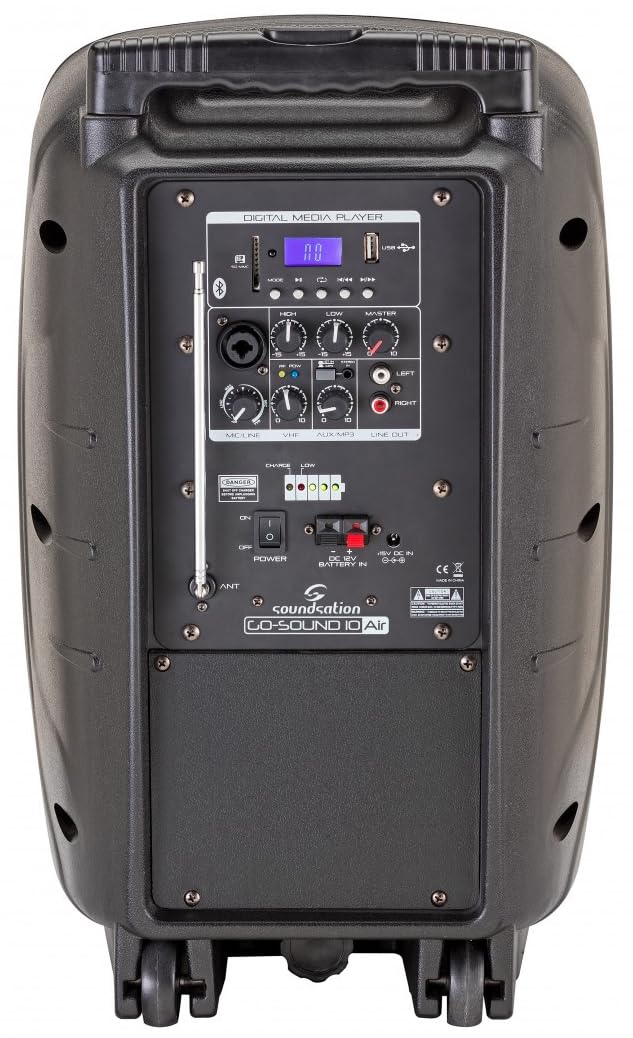 Rockstar - Sistema de Megafonía Portátil con Batería Recargable GoSound 10Air, 360W, Bluetooth, App Control, Micrófono Inalámbrico VHF, USB/SD, Ecualizador Gráfico, Ideal para Eventos y Exteriores