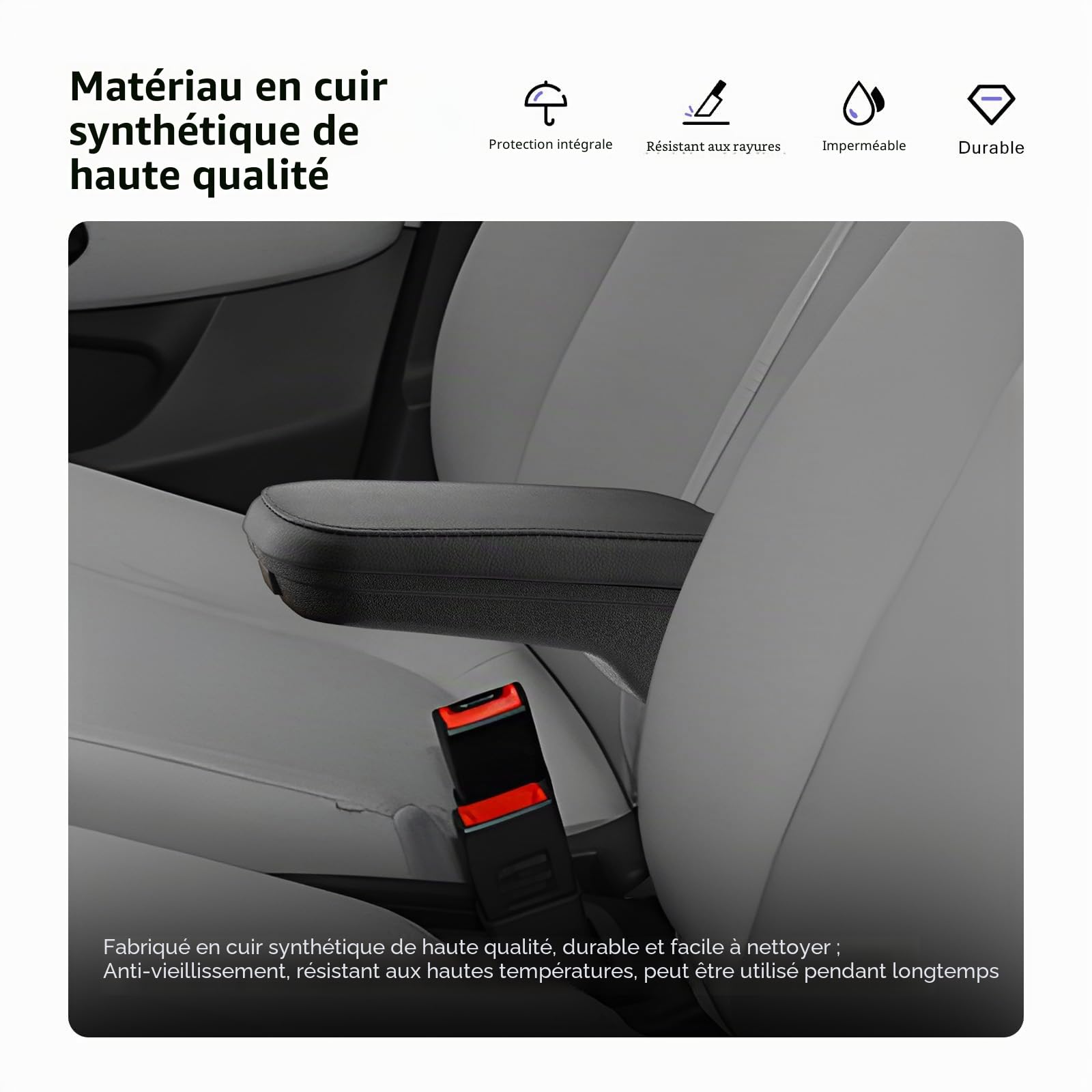 LUWU Compatible avec Leapmotor T03 2024 2025 2026 Accoudoirs de voiture T03 Console centrale Boîte de rangement avec grand compartiment de rangement et porte-gobelet Leap Moteur T03 Accessoires