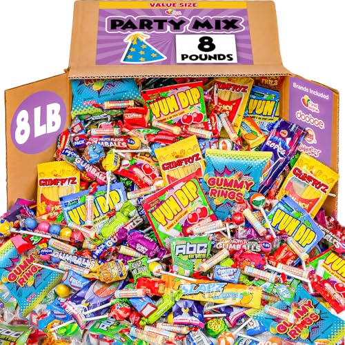 Candy Bulk - 8 Pound Candy Mix - Parade Throws Big Bulk Candies for Pinatas, Gifting, Birthdays, Offices, Gift