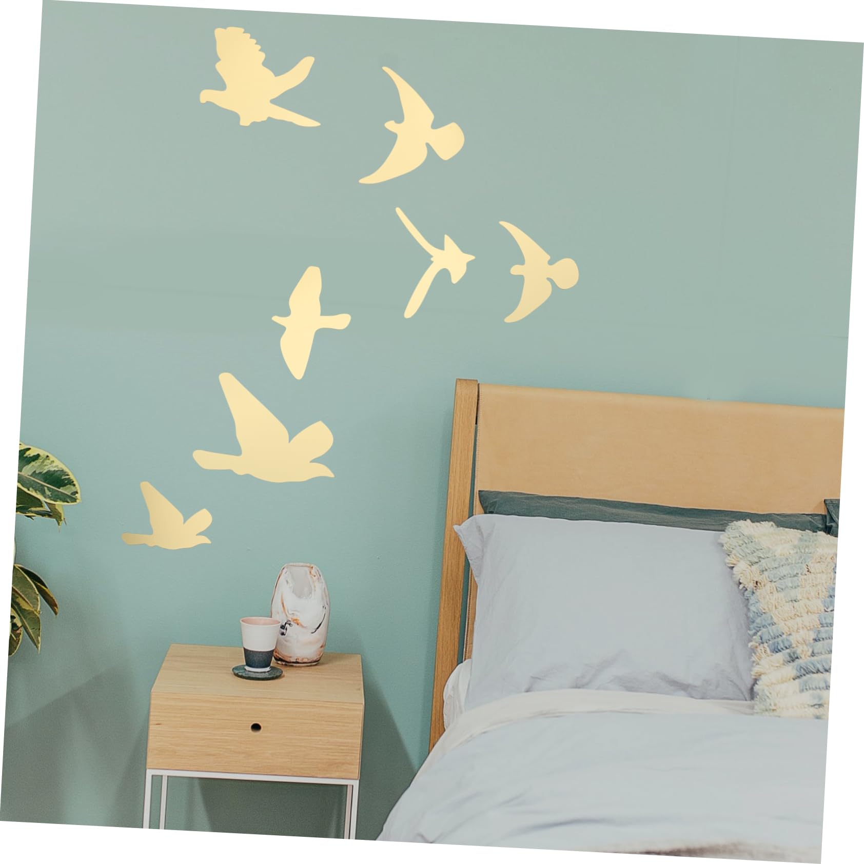 Adesivi Parete Uccelli Decorazione Parete Uccelli Acrilico Bssmmai - 5 Pezzi Neri Autoadesivi Per Interni Adesivi Parete Camera