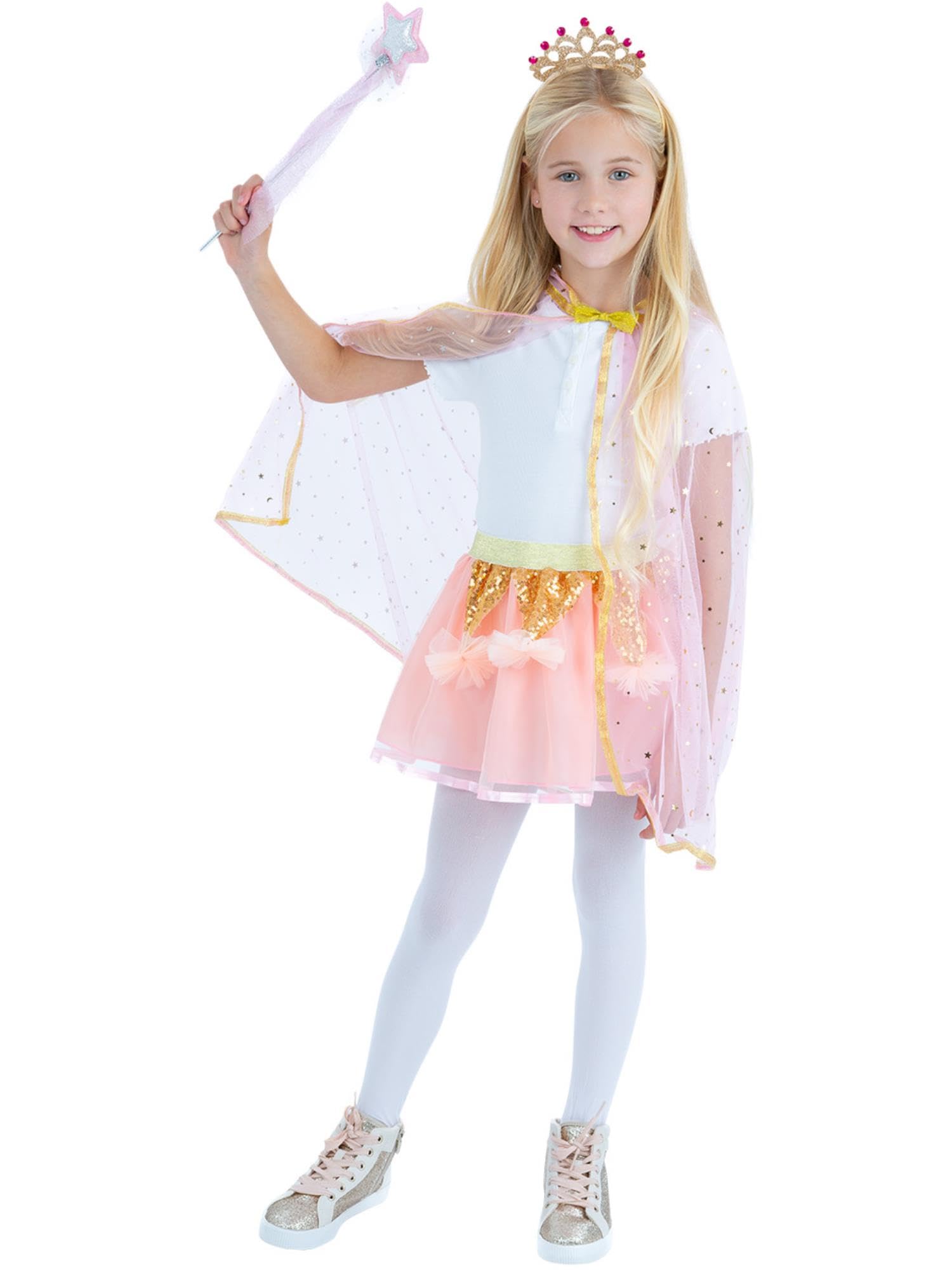 Girls Pretty Princess Cape Kit Book Week Fancy Dress Costume