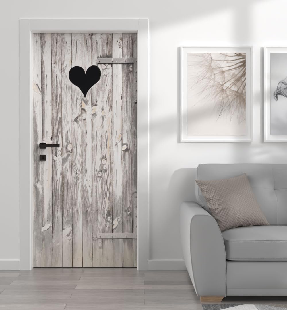 Türfolie Selbstklebend Holzimitat 95x215cm - Abnehmbare Türdekoration