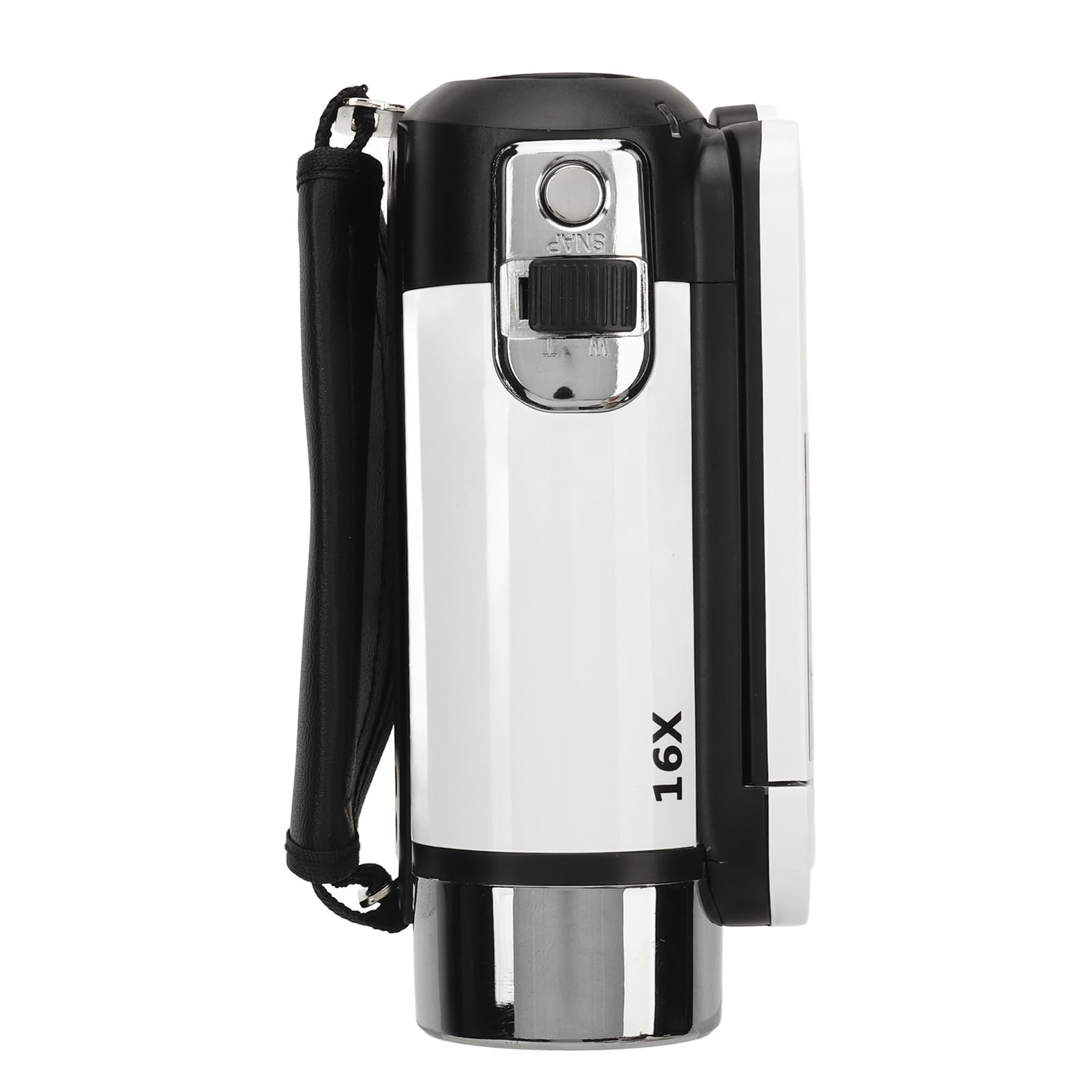 1080P HD Digitalkamera, 16 facher Zoom Vlogging Videokamera Camcorder mit 2,4 Zoll drehbarem Bildschirm für Fotografie, Tragbare 16 MP Selfie Kamera mit Fülllicht für (White)
