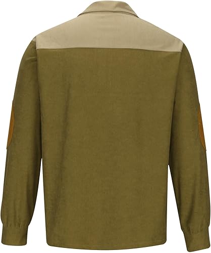 Miniatura 4 de Comigeewa Hombre Patchwork Jersey Manga Larga Sudadera Cuello Alto Botón Blusa Sudaderas Otoño Invierno Ropa Deportiva