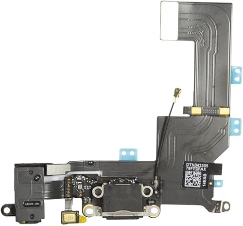 OnlyTech Presa Ricarica Dock connettore con Antenna Flex Microfono Audio Jack Cuffie connettore Ricarica Compatible con iPhone Nero OnlyTech Presa Ricarica Dock connettore con Antenna Flex Microfono Audio Jack Cuffie connettore Ricarica Compatible con iPhone Nero