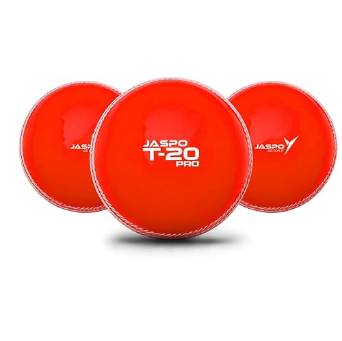 jaspo T-20 Pro PVC Soft Cricket Balls (Orange, 110 gm) - Pack of 3