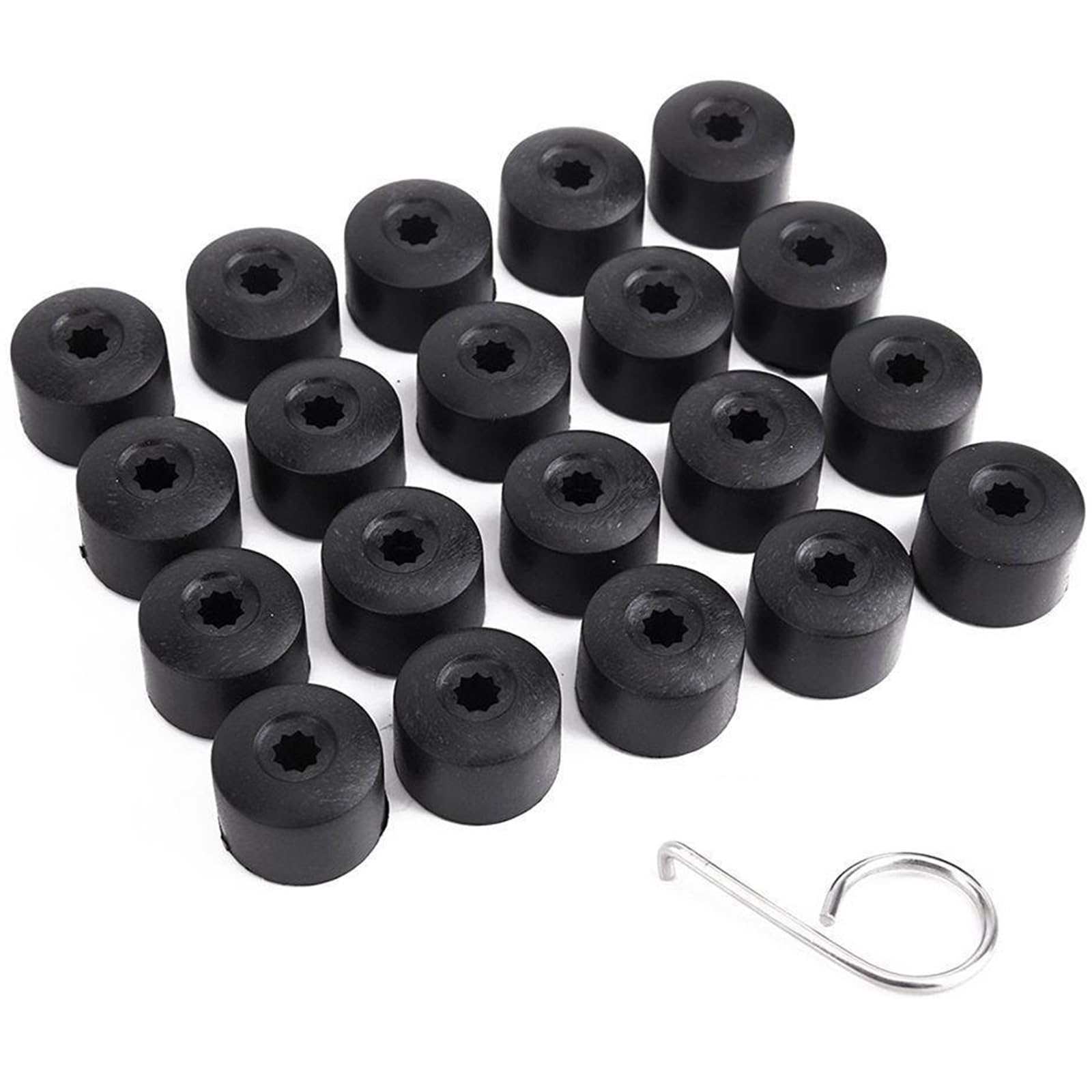 20 Stück Radschraubenkappen 17mm, Schraubenabdeckung Auto Radkappen, Diebstahlschutz schraubenkappen, Kompatibel mit VW Golf Passat Beetle Kompatibel mit Audi, alle Automarken - 1