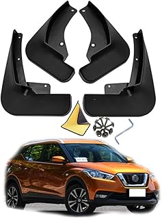 YLOXFW Car Mudguard Mud Flaps for Nissan Kicks 2017-2023 Molded Custom Front and Rear Mudflaps Splash Guards Fender Flares Kit 4-PC Auto Accessories,Send 1 Car Wash Towel