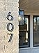 House Numbers For Outside - 5 Inch Modern Floating Address Numbers For Houses Rust Proof Zinc Alloy Easy To Install, High Gloss Black Number 9