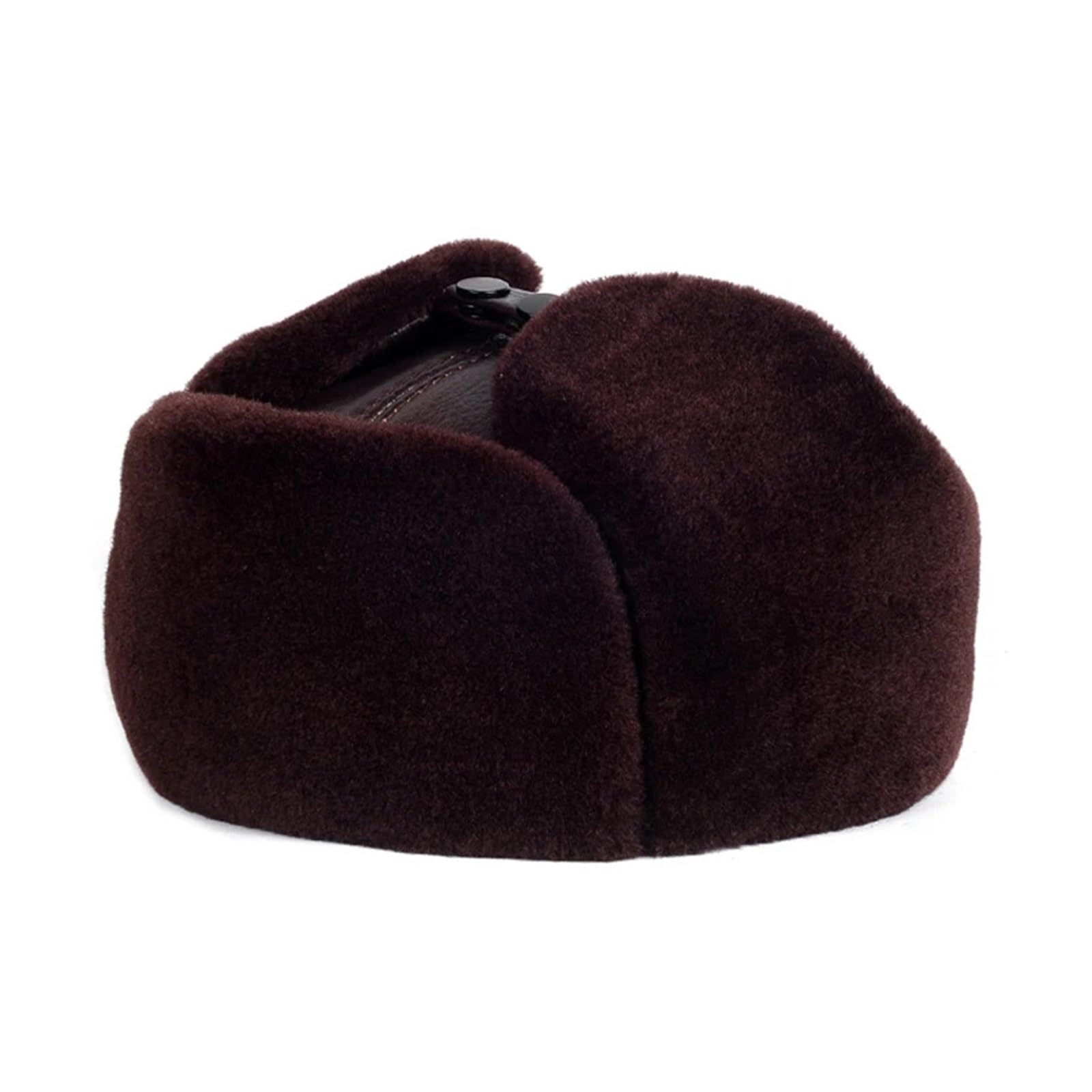2023 Winter Genuine Leather Black Bomber Hat Male Fleece Faxu Fur Inside Head Warm Caps Motocycle Chapeau Russian