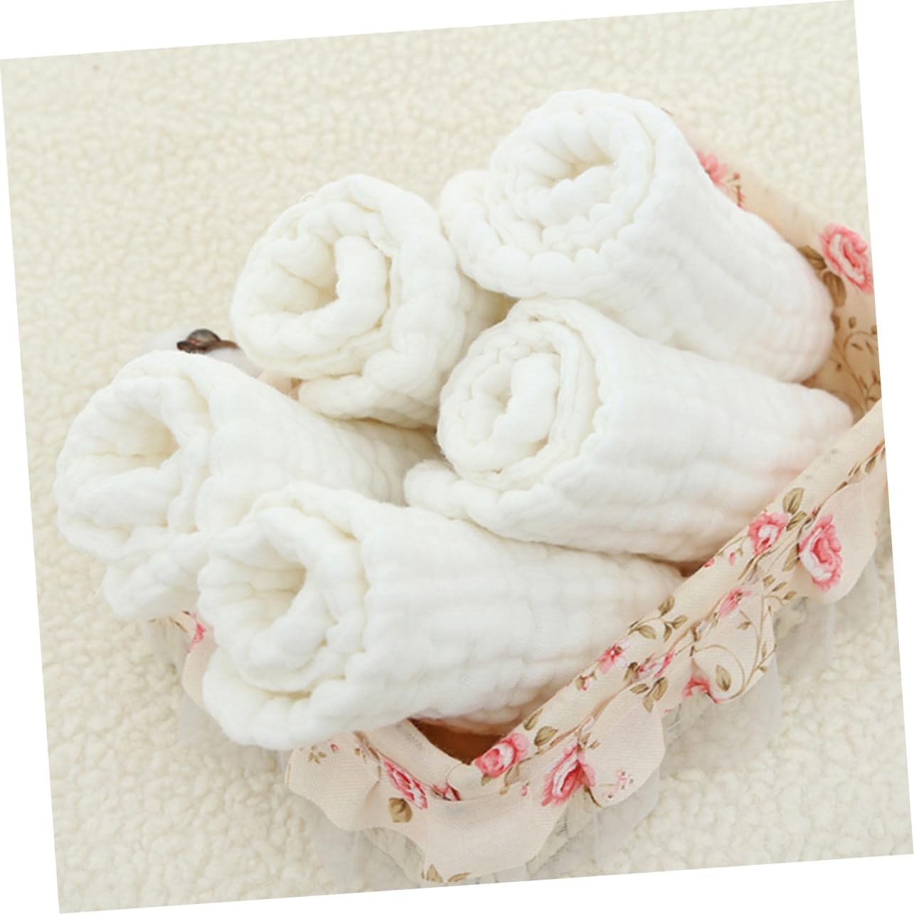 Ipetboom Newborn Diapers Alternative 5pcs Cotton Diapers Liners Soft Absorbent for Boys Girls Newborn to Toddler