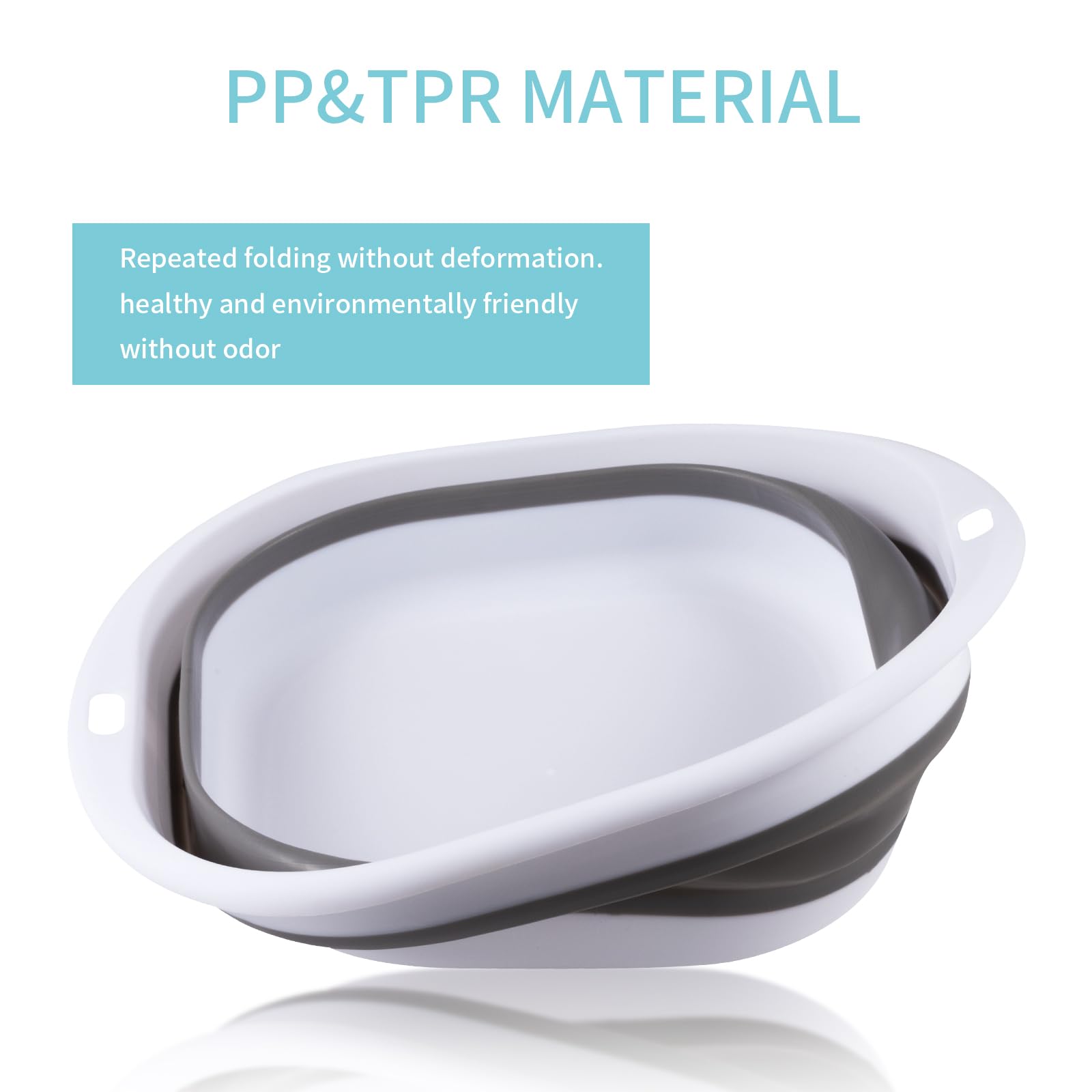 Lavabo Pieghevole Da 2,7 Litri - Portatile Per Campeggio, Cucina, Casa, In PP E TPR (Blu) - Foto 10