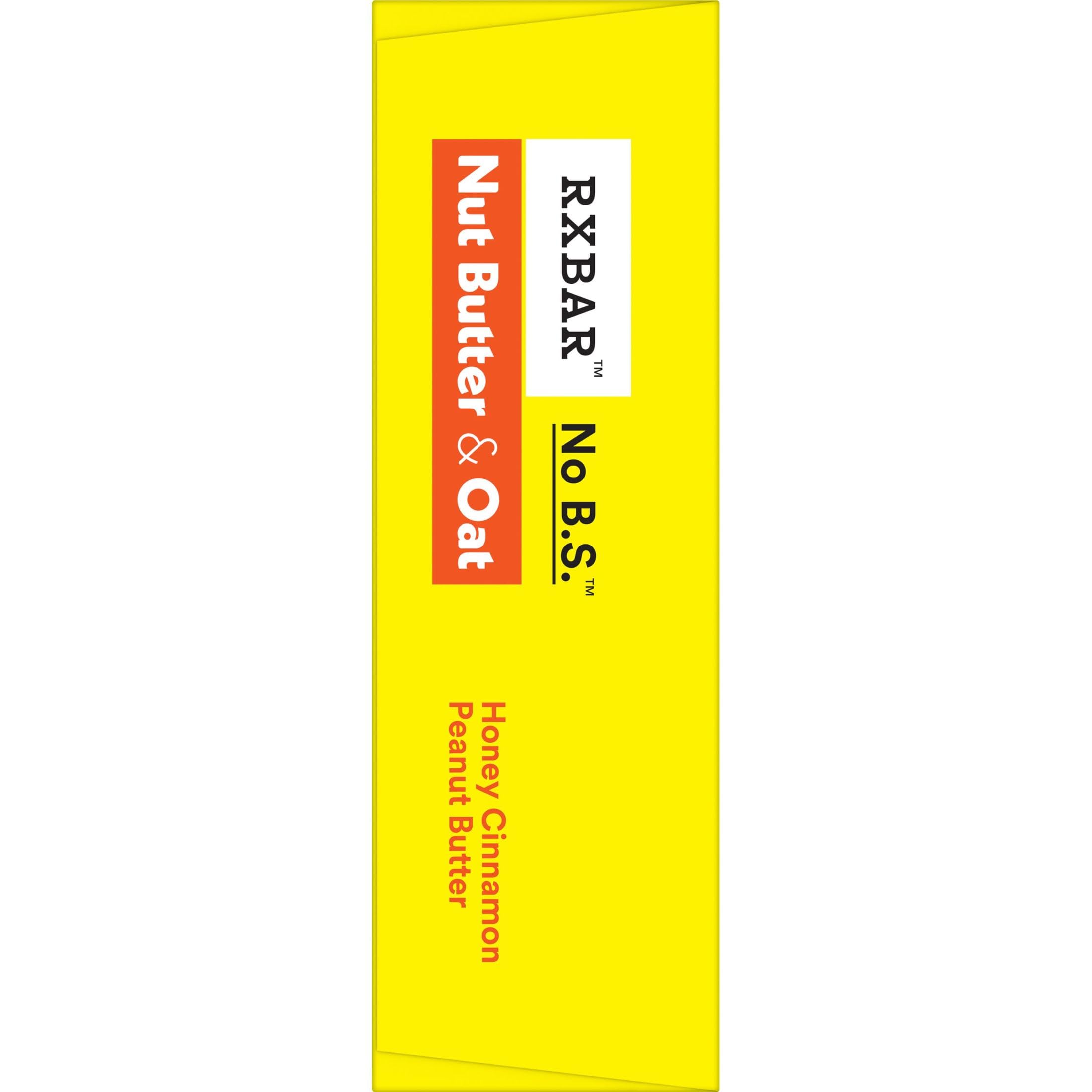 RXBAR Barrette proteiche al burro di noci e avena, snack proteici, snack bar, burro di arachidi al miele e cannella, scatola da 22 once (12 barrette)